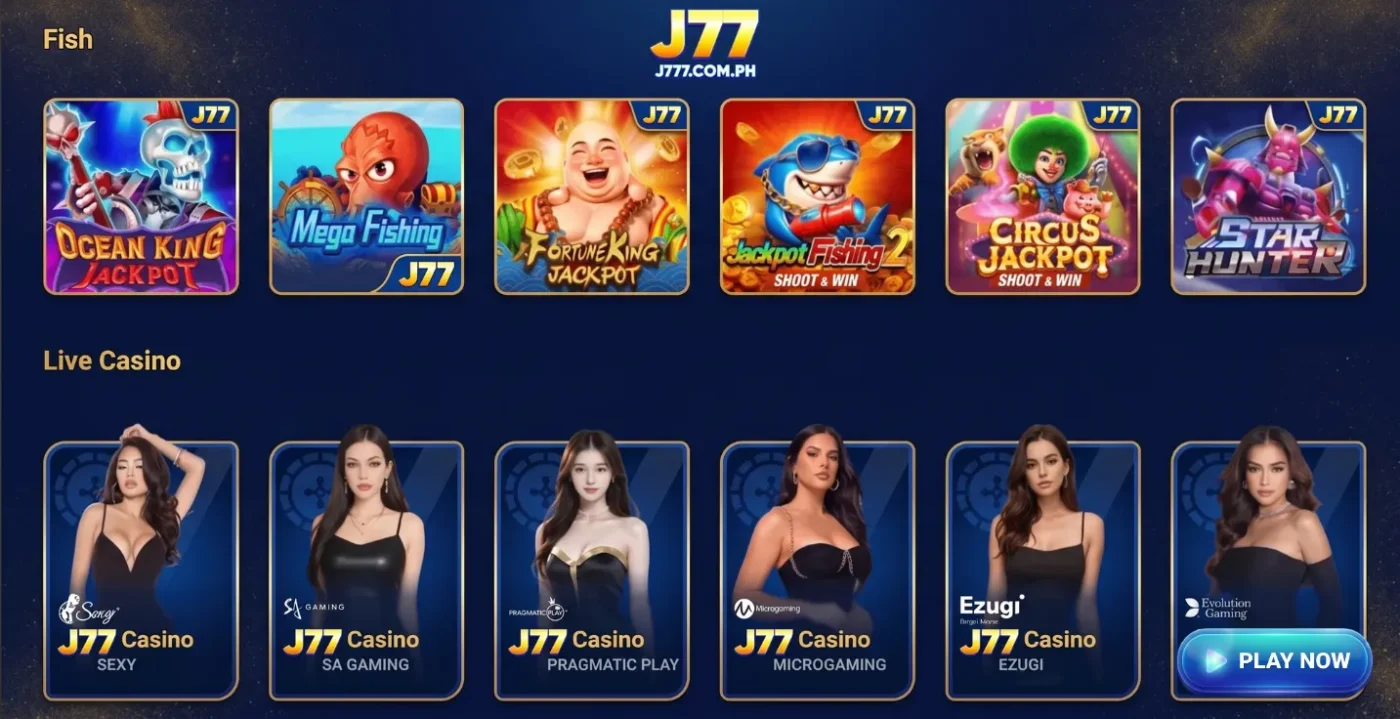 Fish and Live Casino J77